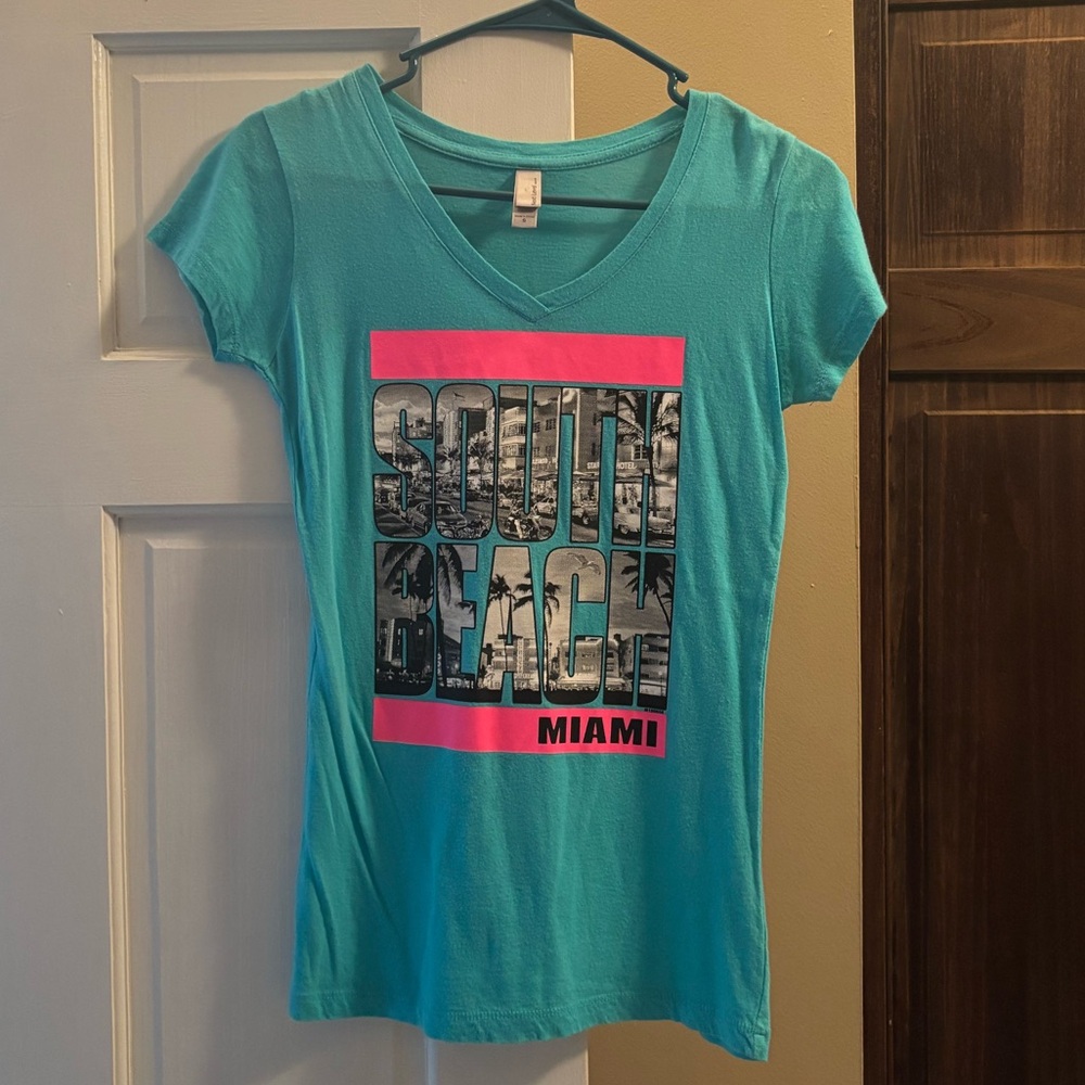 South Beach Miami Turquoise Tee